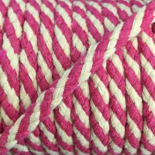 Pamut zsinór 5 mm fuchsia ecru