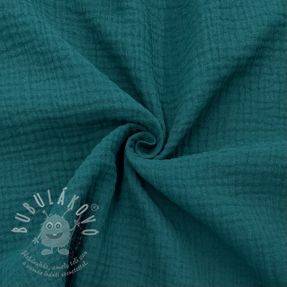 Dupla géz/muszlin dark cyan