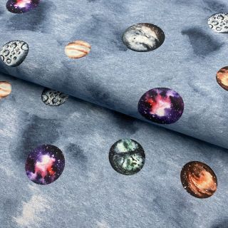 Pamutvászon Planets jeans digital print