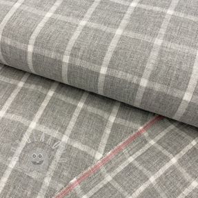 Dupla géz/muszlin Double sided Checks light grey melange