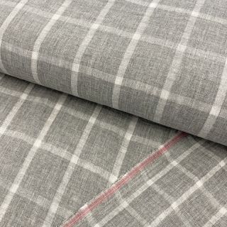 Dupla géz/muszlin Double sided Checks light grey melange