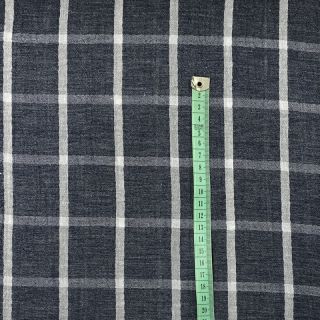 Dupla géz/muszlin Double sided Checks navy melange