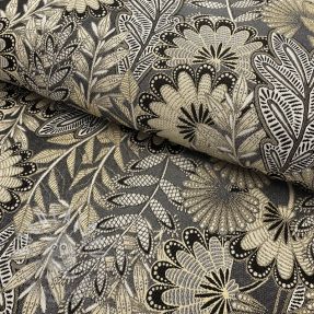 Dekorációs anyag jacquard Boho leaves