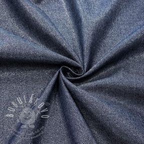 Pamutvászon JEANS FOIL dark blue