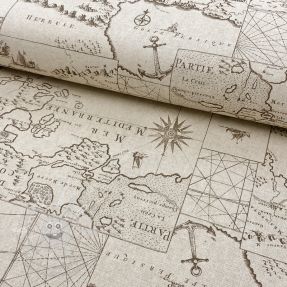 Dekorációs anyag Linenlook Map mediterranean sea