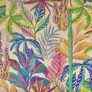 Dekorációs anyag Linenlook Colourful painted jungle digital print