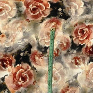 Viszkóz RADIANCE Watercolor bouquet digital print