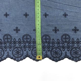 Pamutvászon JEANS Ornament embroidery