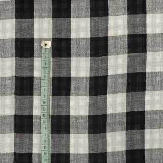 Dupla géz/muszlin Double sided CHECKS MINI black