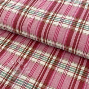 Dupla géz/muszlin Double sided CHECKS pink