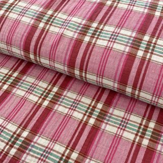 Dupla géz/muszlin Double sided CHECKS pink