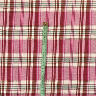 Dupla géz/muszlin Double sided CHECKS pink