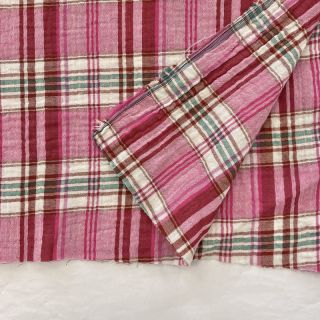 Dupla géz/muszlin Double sided CHECKS pink