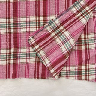 Dupla géz/muszlin Double sided CHECKS pink