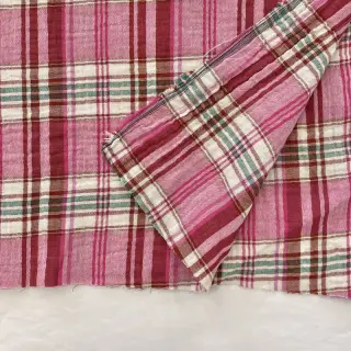 Dupla géz/muszlin Double sided CHECKS pink