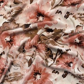 Viszkóz RADIANCE Watercolor flowers coral