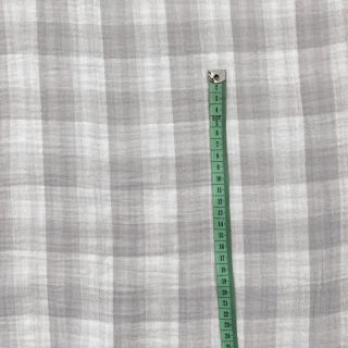 Dupla géz/muszlin Double sided CHECKS MINI grey