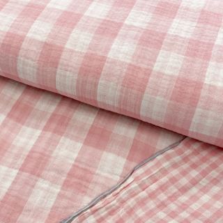 Dupla géz/muszlin Double sided CHECKS MINI old rose