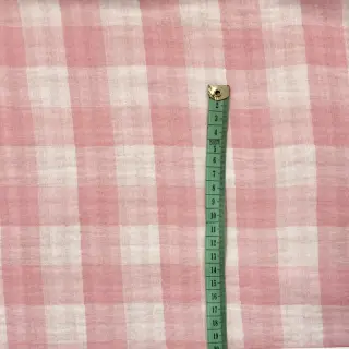 Dupla géz/muszlin Double sided CHECKS MINI old rose