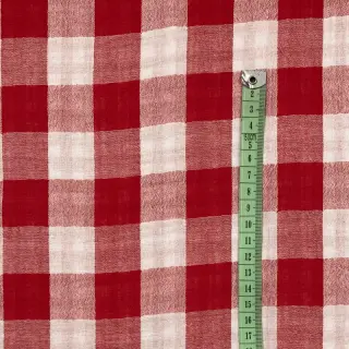 Dupla géz/muszlin Double sided CHECKS MINI red