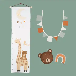 Dekorációs anyag Kids room deco PANEL linenlook digital print