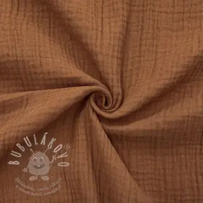 Dupla géz/muszlin cognac ORGANIC