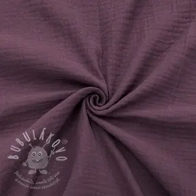 Dupla géz/muszlin aubergine