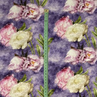 Viszkóz Artistic flowers design C digital print