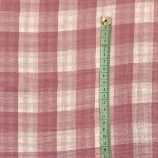 Dupla géz/muszlin Double sided CHECKS MINI mauve