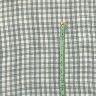 Dupla géz/muszlin Double sided CHECKS MINI green