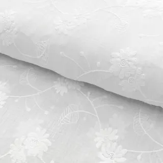 Dupla géz/muszlin EMBROIDERED Leaf white II.osztály