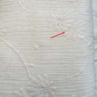 Dupla géz/muszlin EMBROIDERED Leaf white II.osztály