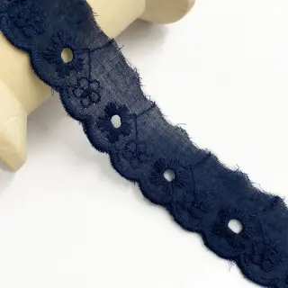 Krajka Mini flower dark blue