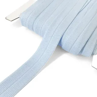 Szegőgumi matt 20 mm RIB light blue