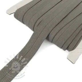Szegőgumi matt 20 mm RIB dark taupe