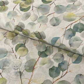 Dekorációs anyag Linenlook Eucalyptus boho leaf digital print