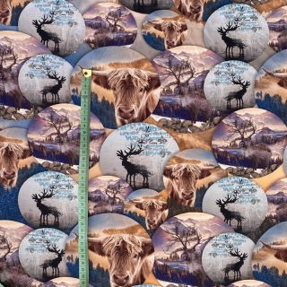 Szabadidő anyag Nordic cattle digital print