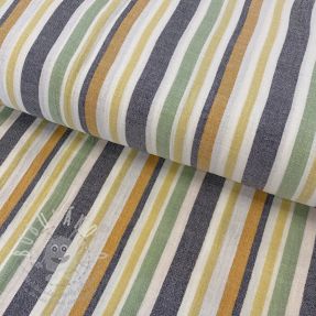 Dupla géz/muszlin yarn dyed Stripe green