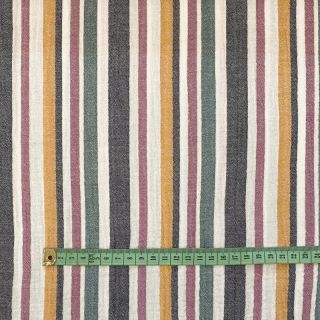 Dupla géz/muszlin yarn dyed Stripe purple