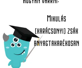 Mikulás (karácsonyi) zsák anyagtakarékosan