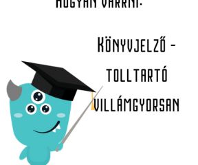 Könyvjelző - tolltartó villámgyorsan