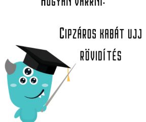 Cipzáros kabát ujj rövidítés