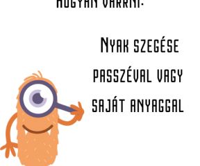 Nyak szegése passzéval vagy saját anyaggal