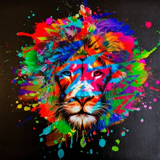 Műbőr KARIA Lion splash PANEL