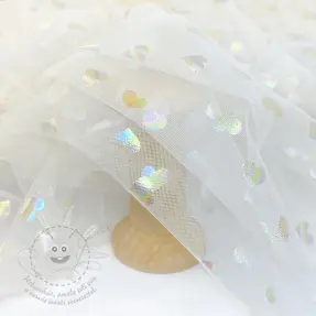 Tüll TÜTÜ Rainbow HEARTS off white
