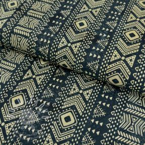 Pamutvászon UNIQUE BATIK design K petrol