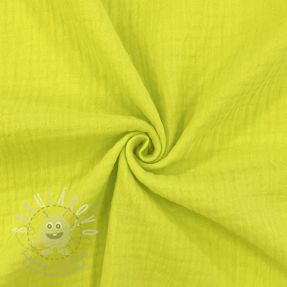 Dupla géz/muszlin NEON YELLOW ORGANIC