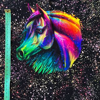 Szabadidő anyag Rainbow lama PANEL digital print