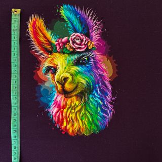 Szabadidő anyag Rainbow lama PANEL digital print