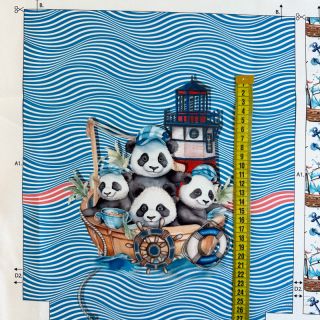 Dekorációs anyag KIDS BACKPACK Sailor Panda PANEL